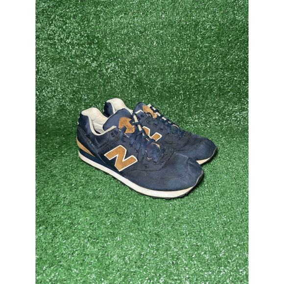 New Balance 574 Classics Mens Size 12 Vintage Navy Blue Running Sneaker ML574BPN - Picture 2 of 9